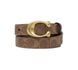 Шкіряний ремінь Coach Sculpted C Buckle, світло-коричневий coach104 фото 1