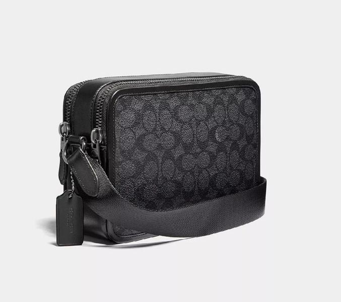 Сумка Coach Charter Crossbody 24 з канвасу Signature, чорна coach013 фото