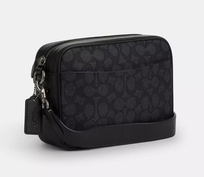 Чоловіча сумка Coach Warner Signature Canvas, чорна coach113 фото