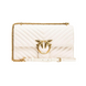 Жіноча шкіряна сумка Pinko Classic Love Bag One Chevron White pink02 фото 1
