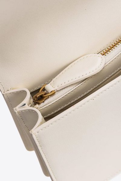 Жіноча шкіряна сумка Pinko Classic Love Bag One Simply White pink03 фото