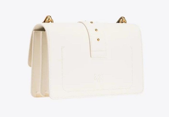 Жіноча шкіряна сумка Pinko Classic Love Bag One Simply White pink03 фото