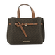 Жіноча сумка Michael Kors Emilia Small Logo Satchel Brown mk04 фото 1