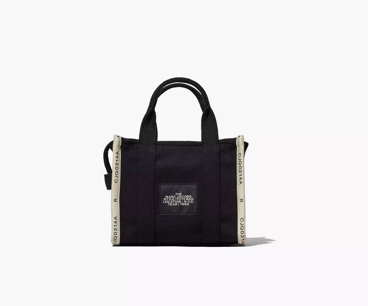 Жіноча сумка тоут Marc Jacobs The Jacquard Small Tote чорна mj01 фото