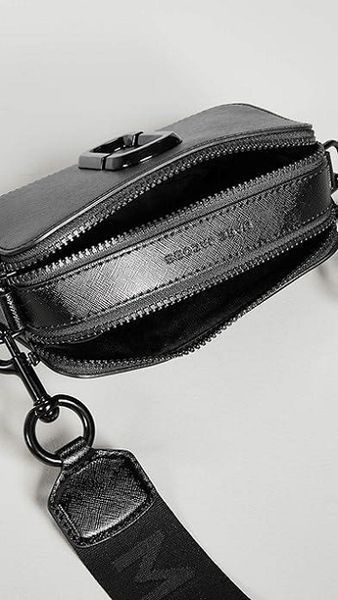 Жіноча шкіряна сумка Marc Jacobs The Snapshot чорна mj03 фото