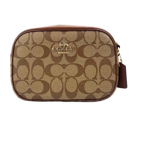 Компактна сумка Coach Mini Jamie Camera у канвасі Signature, коричнева coach020 фото