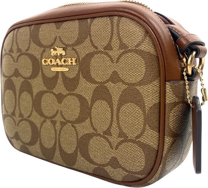 Компактна сумка Coach Mini Jamie Camera у канвасі Signature, коричнева coach020 фото