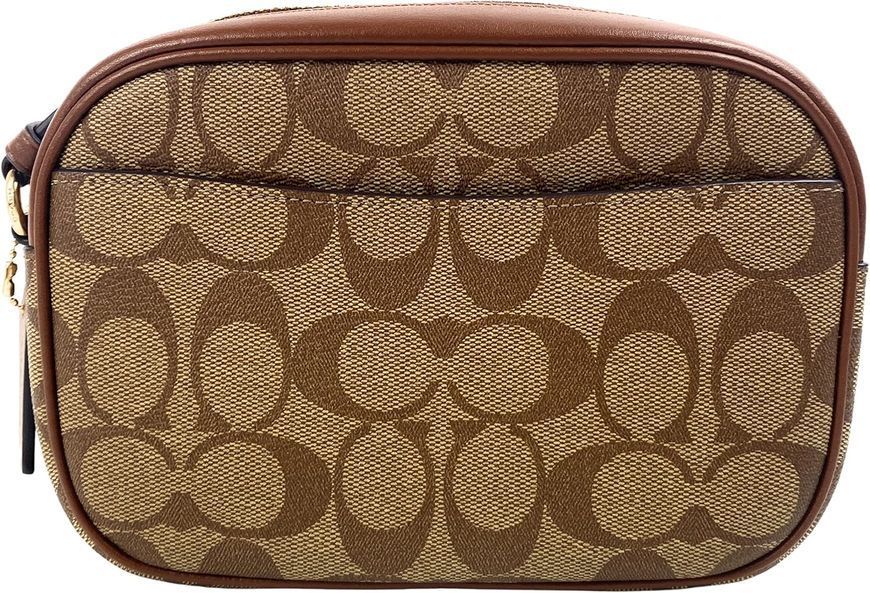 Компактна сумка Coach Mini Jamie Camera у канвасі Signature, коричнева coach020 фото