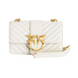 Жіноча шкіряна сумка крос-боді Pinko Mini Love Bag Icon V Quilt White pink07 фото 1