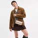 Жіноча сумка Coach Hailey Flap Signature, Silver/Sand/Taupe coach155 фото 3