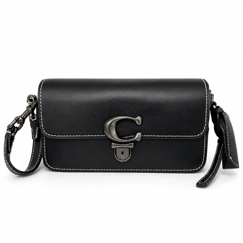 Чорна сумка Coach Studio Baguette coach023 фото