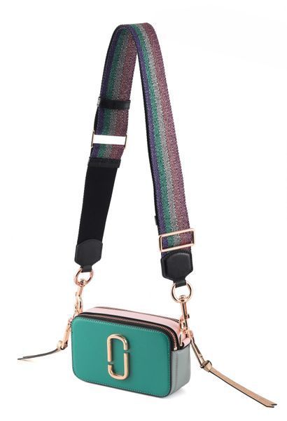 Жіноча шкіряна сумка Marc Jacobs The Snapshot Harbor Blue Multi mj08 фото