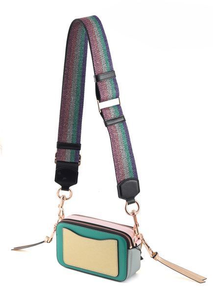 Жіноча шкіряна сумка Marc Jacobs The Snapshot Harbor Blue Multi mj08 фото