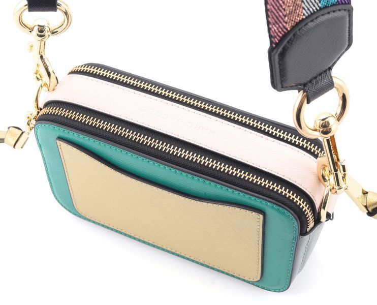 Жіноча шкіряна сумка Marc Jacobs The Snapshot Harbor Blue Multi mj08 фото
