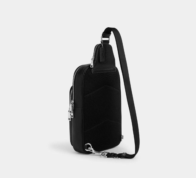 Чоловіча сумка Coach Ethan Pack із зернистої шкіри, чорна coach076 фото