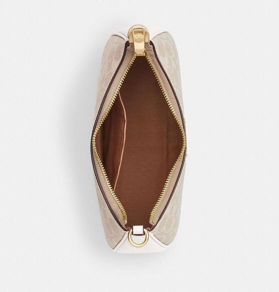 Жіноча шкіряна сумка Coach Teri Signature, Gold/Sand/Chalk coach127 фото