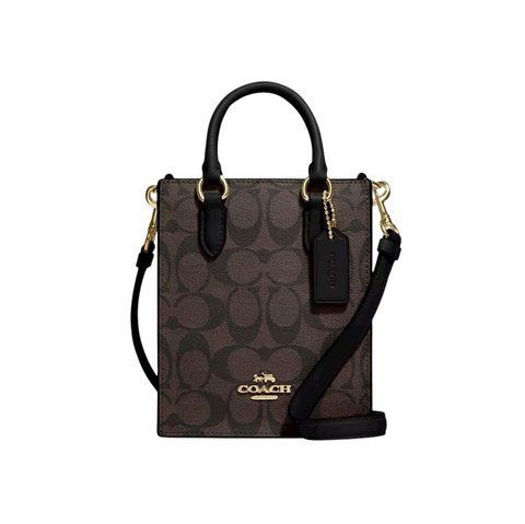 Жіноча сумка Coach Mine Tote, темно-коричнева coach078 фото