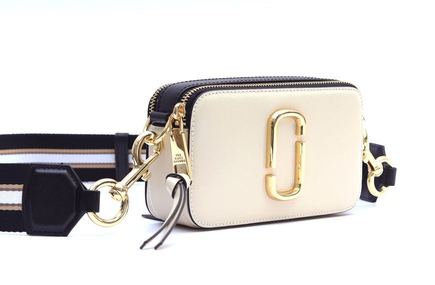Жіноча шкіряна сумка Marc Jacobs The Snapshot New Cloud White Multi mj12 фото
