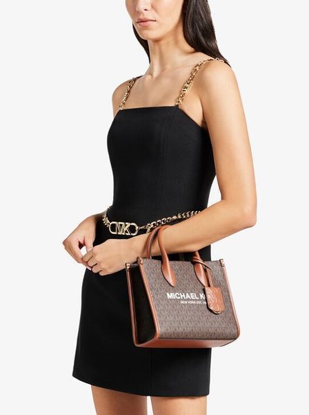 Жіноча сумка Michael Kors Mirella Small Logo Crossbody Brown mk17 фото