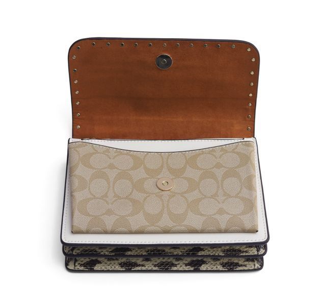 Жіноча крос-боді сумка Coach Klare Signature, Light Khaki / Multi coach030 фото