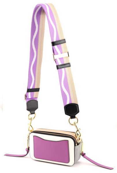 Жіноча шкіряна сумка Marc Jacobs The Snapshot New Moon White Multi mj14 фото