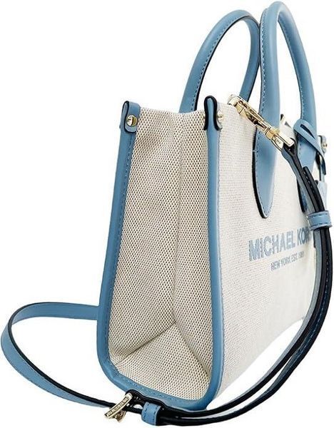 Жіноча сумка Michael Kors Mirella Small Shopper Top Zip Crossbody Chambray Blue mk18 фото