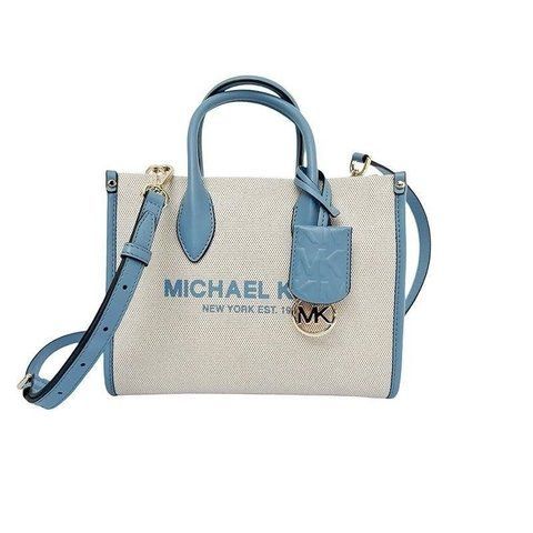 Жіноча сумка Michael Kors Mirella Small Shopper Top Zip Crossbody Chambray Blue mk18 фото