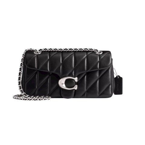Жіноча сумка Coach Tabby 26 Pillow Quilting, Silver/Black coach082 фото