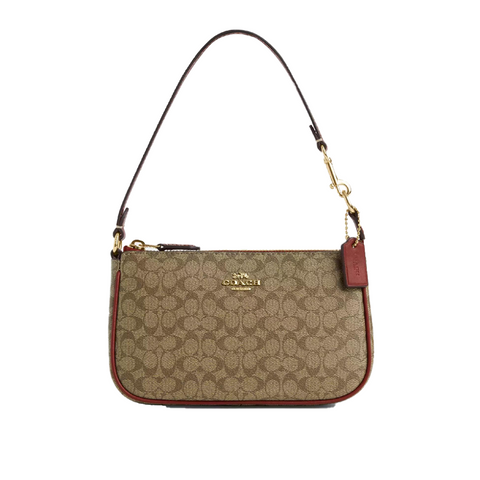 Сумка Coach Nolita 19 Colorblock Micro Signature, коричнева coach032 фото