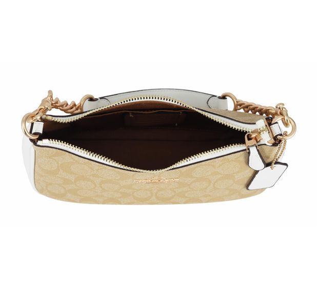 Жіноча сумка Coach Teri Signature Canvas, колір light khaki/white coach087 фото