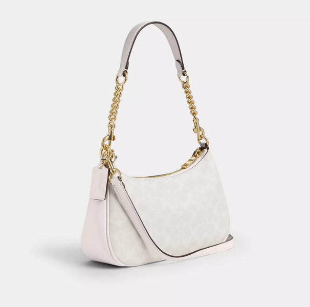 Женская сумка Coach Teri Signature Canvas, біла coach088 фото