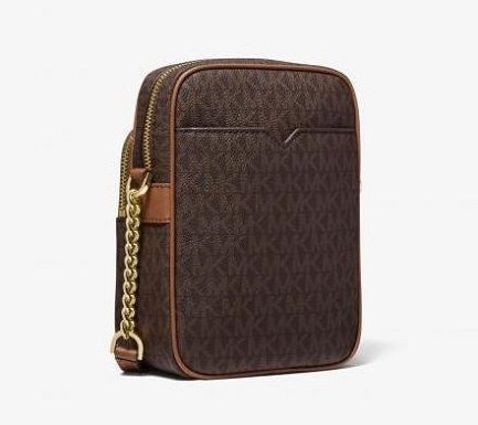 Cумка жіноча Michael Kors Jet Set Travel Medium Logo Crossbody Brown mk27 фото