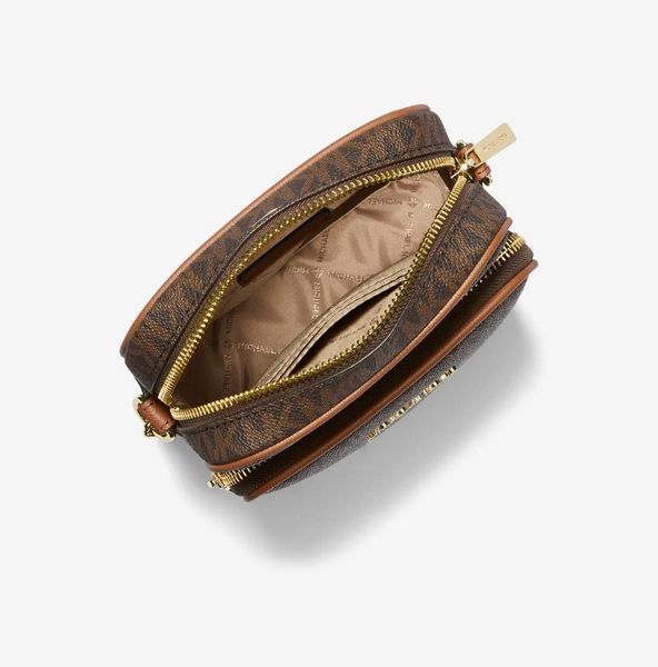 Cумка жіноча Michael Kors Jet Set Travel Medium Logo Crossbody Brown mk27 фото