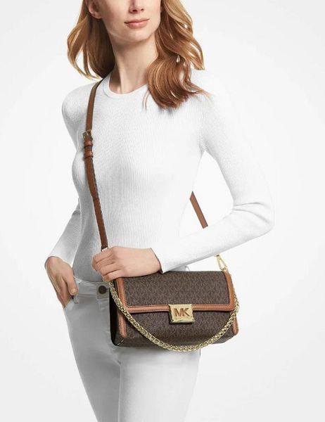 Жіноча сумка Michael Kors Sonia Medium Logo Convertible Brown mk29 фото