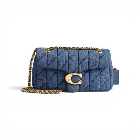 Жіноча сумка Coach Tabby Shoulder Bag 26 With Quilting Denim Brass Indigo coach177 фото