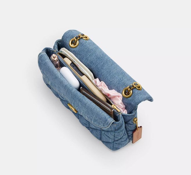 Жіноча сумка Coach Tabby Shoulder Bag 26 With Quilting Denim Brass Indigo coach177 фото