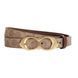 Шкіряний ремінь Coach Signature Buckle, коричневий coach107 фото 1