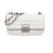 Жіноча сумка Michael Kors Tribeca Large Quilted Leather Shoulder White срібляста фурнітура mk321 фото 1