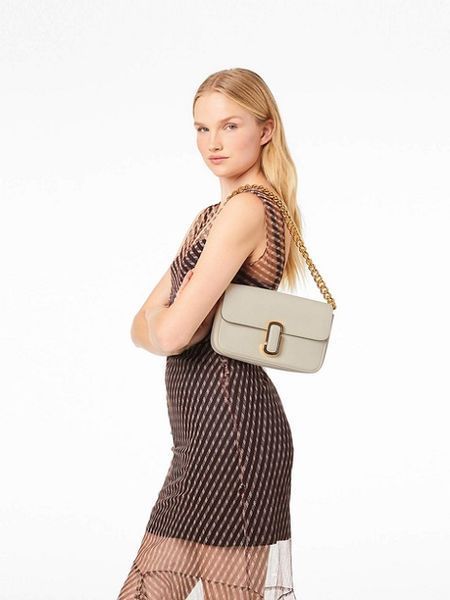 Жіноча шкіряна сумка Marc Jacobs The J Marc Cloud White біла mj27 фото