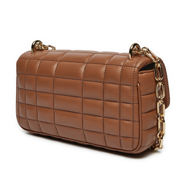 Жіноча сумка Michael Kors Tribeca Large Quilted Leather Shoulder Brown mk31 фото