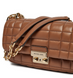 Жіноча сумка Michael Kors Tribeca Large Quilted Leather Shoulder Brown mk31 фото 4
