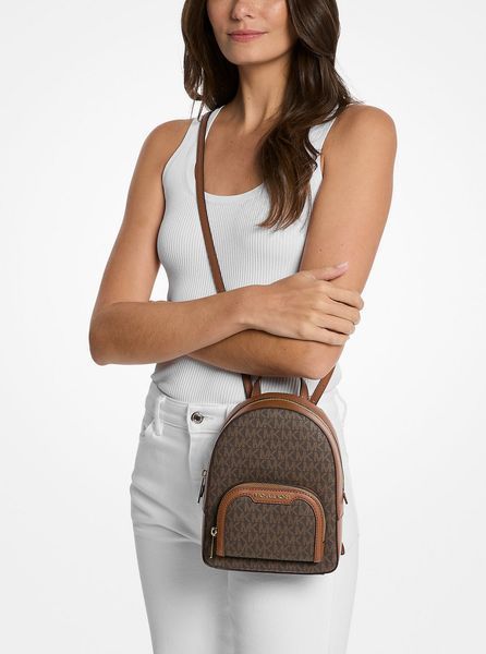 Жіночий шкіряний рюкзак Michael Kors Jaycee Extra-Small Brown mk33 фото