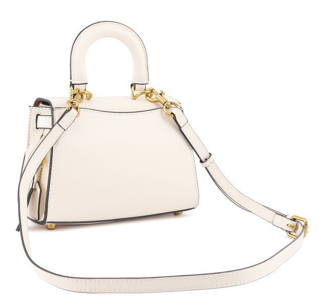 Coach Sammy Top Handle 21 із гладкої телячої шкіри, кремова coach046 фото