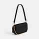 Жіноча шкіряна сумка Coach Brook Flap Chain, Brass/Black coach150 фото 2