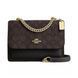 Шкіряна сумка через плече Coach Mini Klare Signature Canvas, чорно-коричнева coach171 фото 1