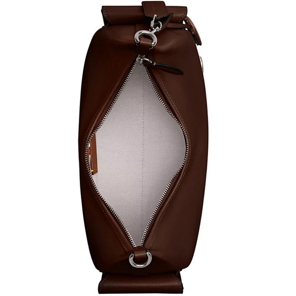 Шкіряна жіноча сумка Coach Pocket Medium Juliet 30, Silver/Maple coach152 фото