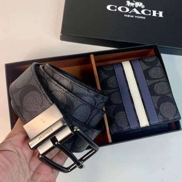 Подарунковий набір для чоловіків Coach: гаманець і ремінь #3 coach160 фото