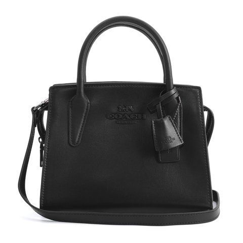 Шкіряна сумка Coach Andrea Carryall, чорна coach011 фото